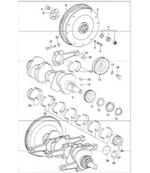 crankshaft and connecting rods 911 1970-73