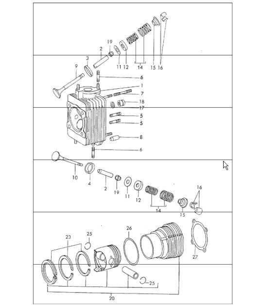 Diagram 103-00 Porsche Macan (95B) MK1 (2014-2018) Engine