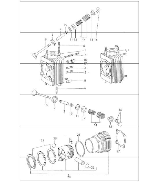 Diagram 103-05 Porsche Cayenne 92A (958) 2010-2017 Engine