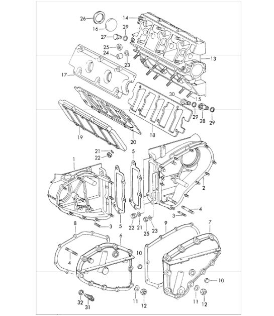 chain case, camshaft housing 911 1970-73