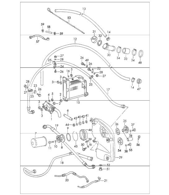 Diagram 104-00 Porsche 卡宴 S V8 4.8L 汽油 400HP 引擎
