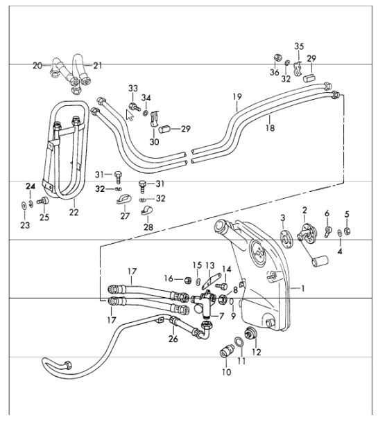 engine lubrication auxiliary units for TYP 911/53/63/83/88 - 911 1973 ONWARDS
