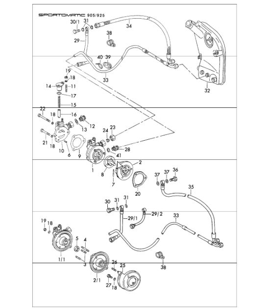 oil supply for converter sportomatic 911 1973 ONWARDS