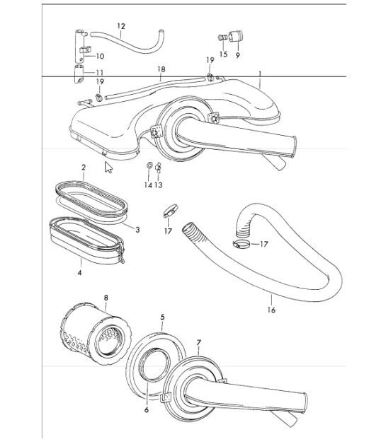 Diagram 106-00 Porsche Macan (95B) MK1 (2014-2018) Engine