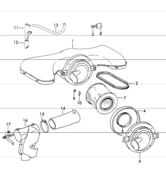 Diagram 106-05 Porsche Macan (95B) MK1 (2014-2018) Engine