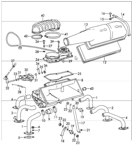 Diagram 107-35 Porsche Boxster 987 2.7L 2005-08/08 Motore