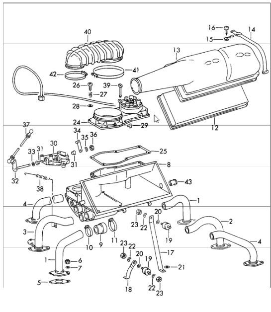 Diagram 107-35 Porsche Macan (95B) MK1 (2014-2018) Engine