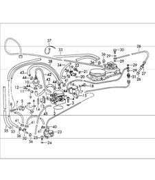 Injection system with fuel line valves flap connection and warm-up valve 911 T-K 1972 ONWARDS