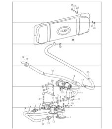 Vacuum system for clutch release for 911 T-V:SPM 1972 ONWARDS