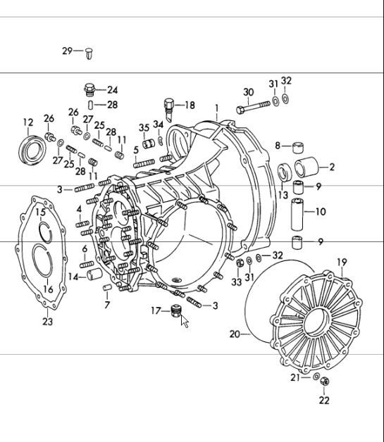 Diagram 302-20 Porsche Macan (95B) MK1 (2014-2018) Transmission