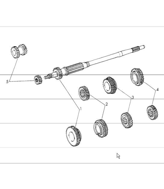 Gear wheel sets 4-speed transmission gear wheel sets 901/06 + 300/12 911.300/00 standard for  911 E/S, 911 E and 911 T upto 1971