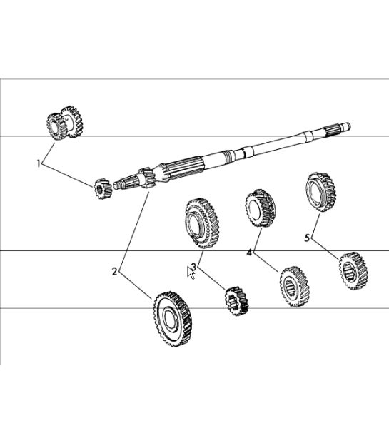 Gear wheel sets 4-speed transmission for 1972 ONWARDS