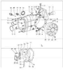 transmission case sportomatic for 911 T/E UPTO 1971