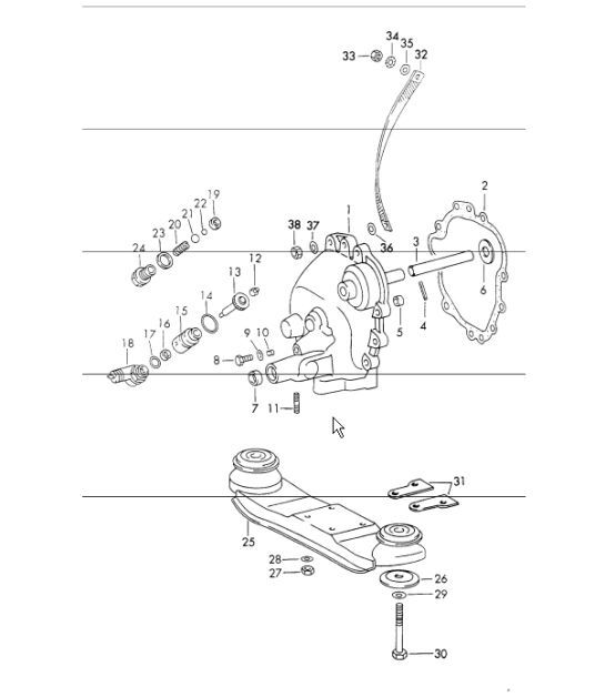 Diagram 307-15 Porsche Macan (95B) MK1 (2014-2018) Transmission