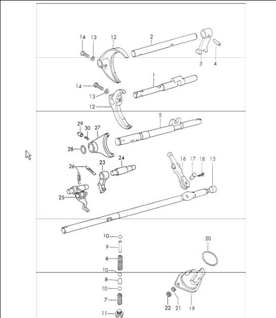 Diagram 309-05 Porsche Cayman 718C (982C) 2017>> Transmission
