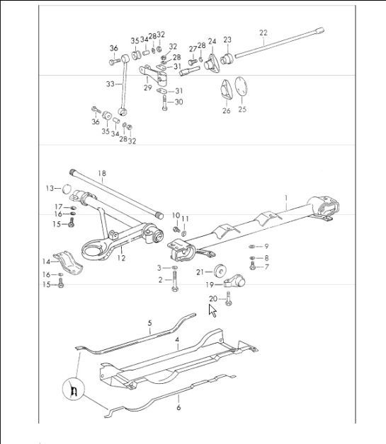 front axle stabiliser 911 197073 Porsche Parts Diagrams Design 911