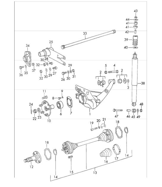 rear axle 911 1970-73