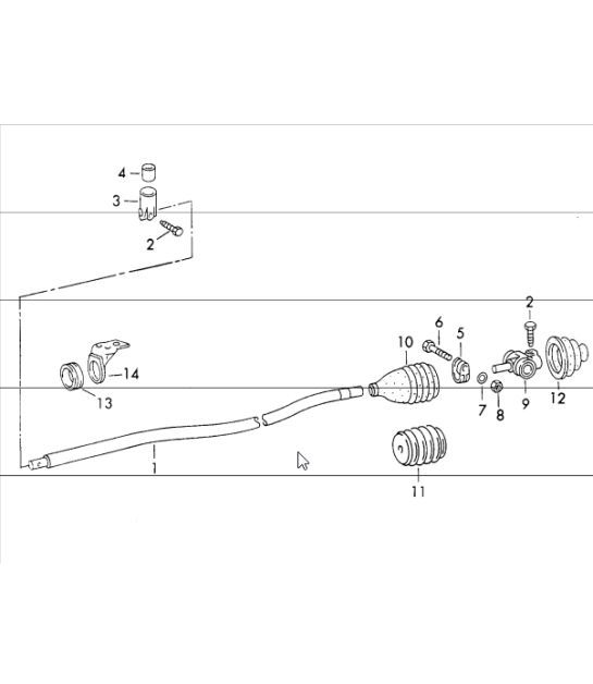 Diagram 701-15 Porsche 911 & 912 (1965-1989) Hand Lever System, Pedal Cluster 