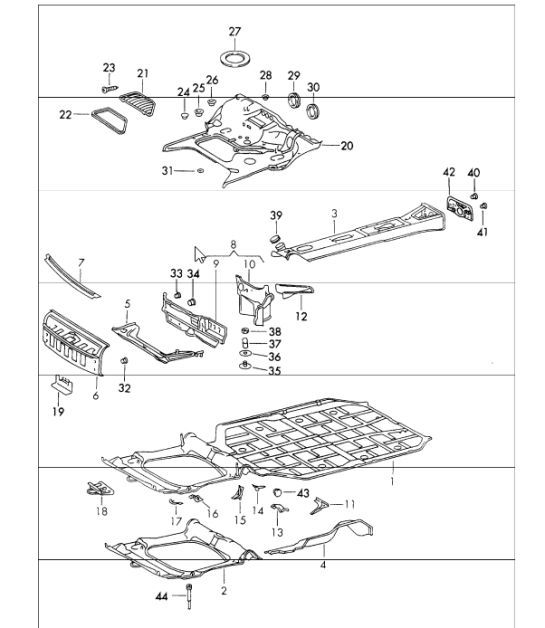 Diagram 801-10 Porsche 968 (1992-1995) Body