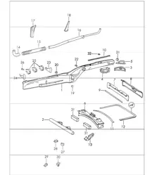 Frame centre rear 911 1970-73