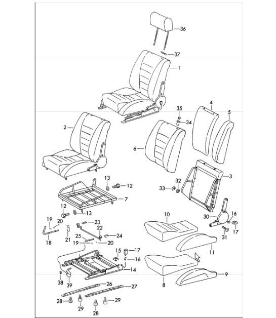 Diagram 808-10 Porsche 997 (911) MK2 2009-2012 Body