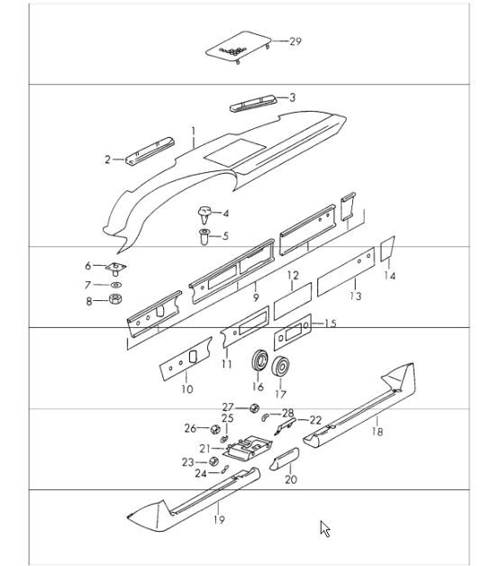 Diagram 809-00 Porsche Cayman S 718 2.5L Manual (350 Bhp) Body