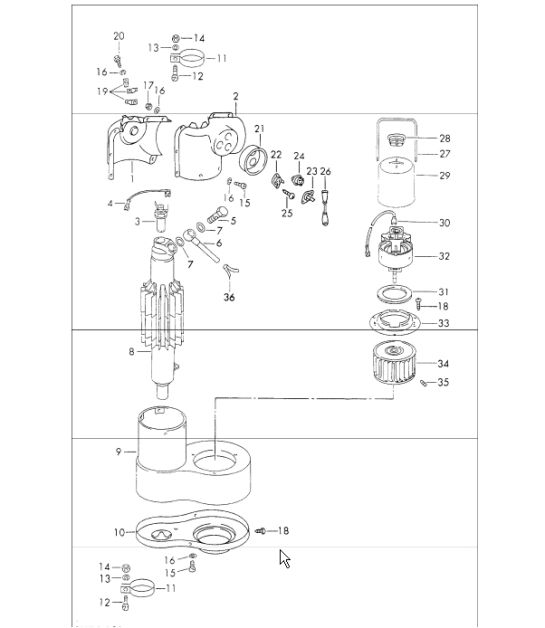Single parts for heater - WEBASTO - for Left-Hand Drive Cars 911 1970-73