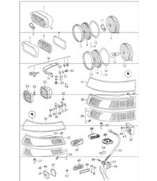 lights fog headlamp 911 1970-73