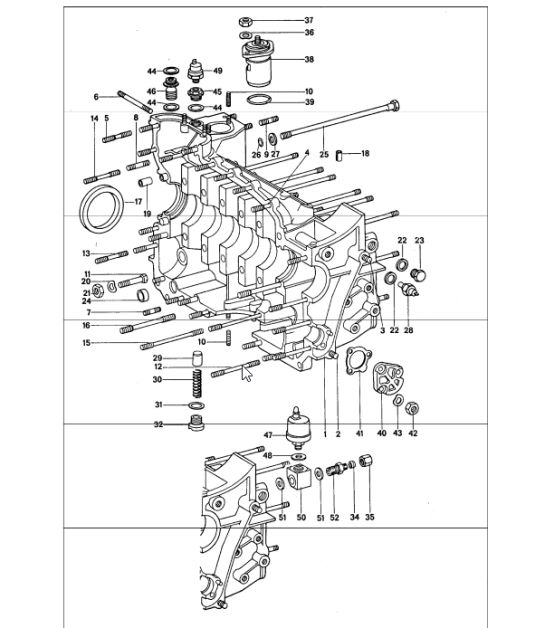 Crankcase right 911 1974-77