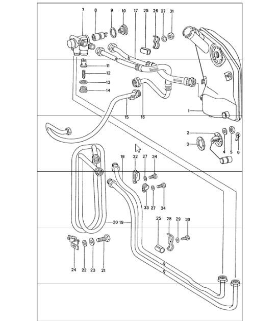 Diagram 104-05 Porsche 卡宴 9PA (955) 2003-2006 引擎