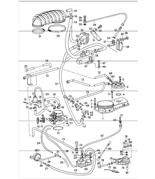 Diagram 107-05 Porsche Cayman 987C/981C (2005-2016) Moteur