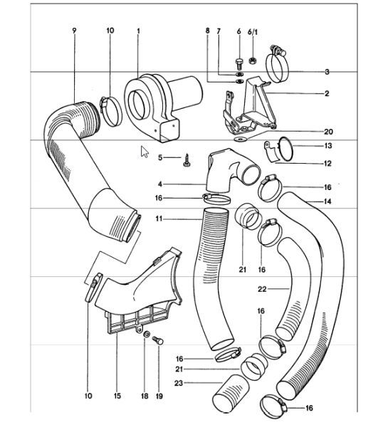 Diagram 108-10 Porsche 356 (1950-1965) Motor