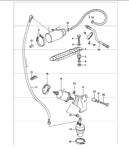 Diagram 201-15 Porsche 997 (911) MK2 2009-2012 Fuel System, Exhaust System