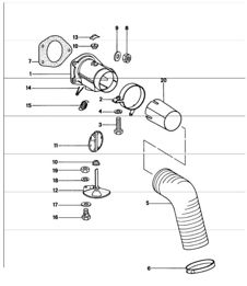 Heating air supply 911 1974-77