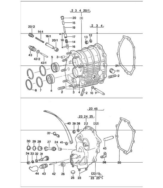 Diagram 302-05 Porsche 356 (1950-1965) Transmission