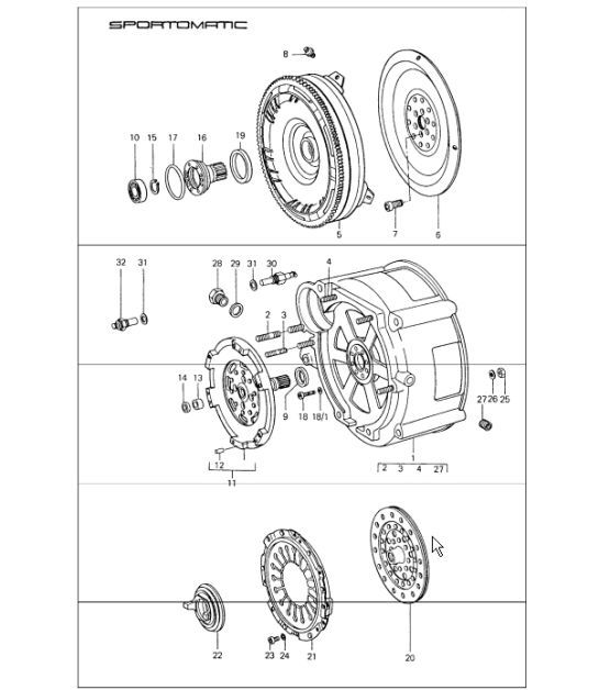 Diagram 307-05 Porsche Boxster 718 (982) 2017>> Transmission