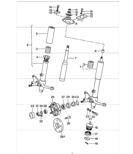 Shock Absorber Strut 911 1974-77