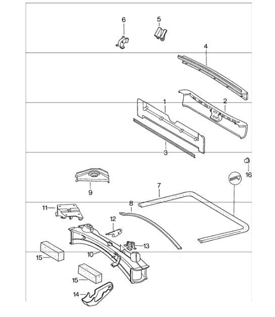 Diagram 801-15 Porsche 997 (911) MK1 2005-2008 Body