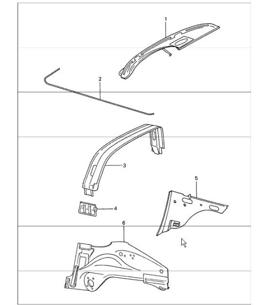 Diagram 801-25 Porsche 924 (1977-1988) Body