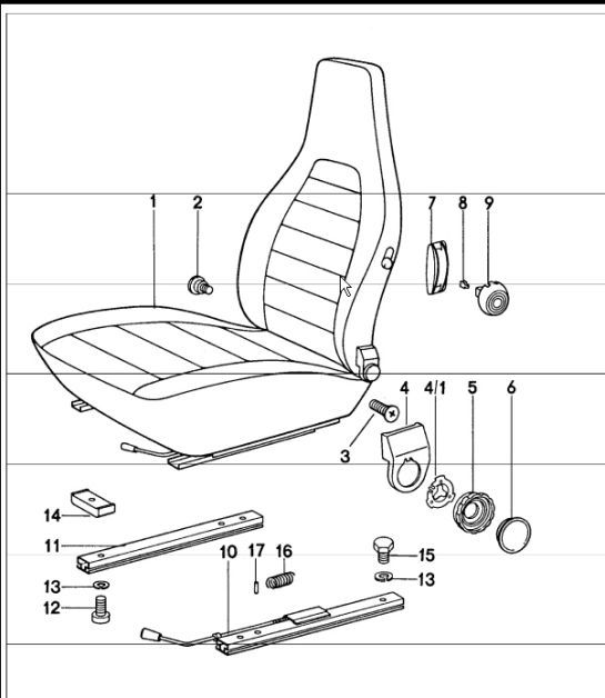 Diagram 808-00 Porsche 911 & 912 (1965-1989) Body