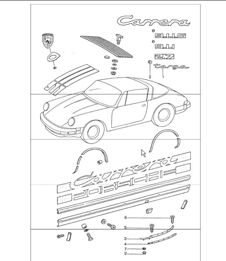 Decorative fittings 911 1974-77 TARGA