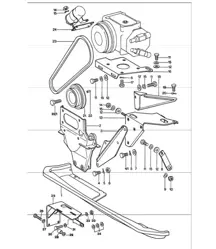 Air conditioner, compressor driving mechanism mounting 911 1974-77