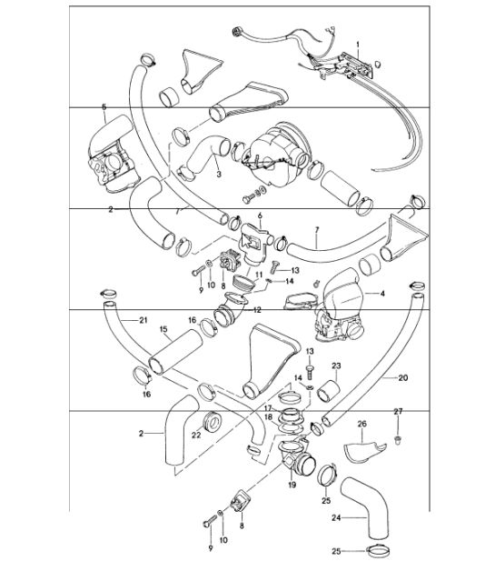 Air conditioner, cooling air duct 911 1974-77