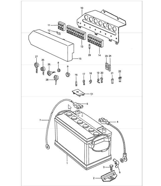 Diagram 902-00 Porsche Boxster 986 2.7L 1999-02 Electrical equipment