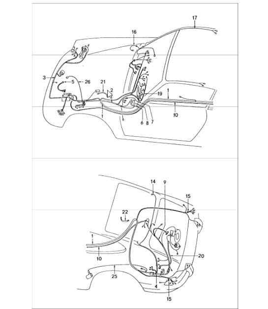 Wiring harnesses 911 1974-77