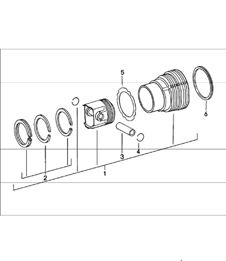 cylinder with piston 911 1978-83