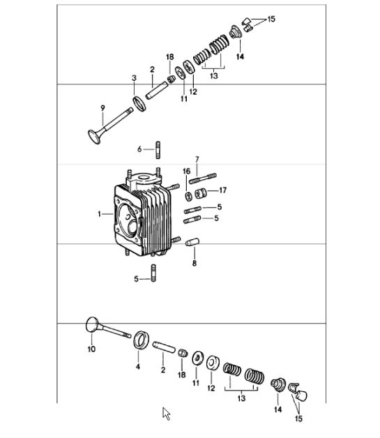 cylinder head 911 1978-83