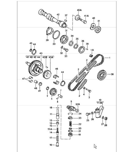 Diagram 103-15 Porsche Macan (95B) MK1 (2014-2018) Engine