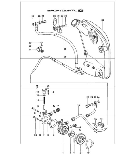 SPM - oil supply for converter 911 1978-83