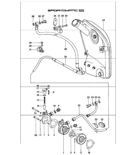 Diagram 104-10 Porsche 991 Cabriolet 2 3.0L (370 CV) Motor